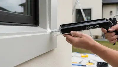 Professional caulking and sealing on Kissimmee FL home exterior for weatherproof protection