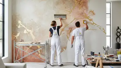 Professional faux painting and decorative wall finishes in Kissimmee, FL home interior