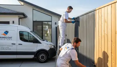 Professional fence painting service in Kissimmee, FL protecting wood from Florida sun and humidity