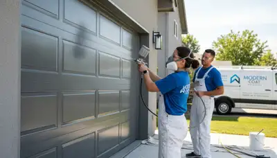 Professional garage door painting in Kissimmee FL enhancing curb appeal with durable weather-resistant finish