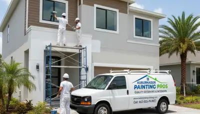 Professional house painters improving home exterior in Kissimmee FL